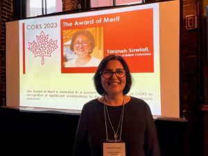 Congratulations to Dr. Taraneh Sowlati for Receiving the 2023 CORS Award of Merit!
